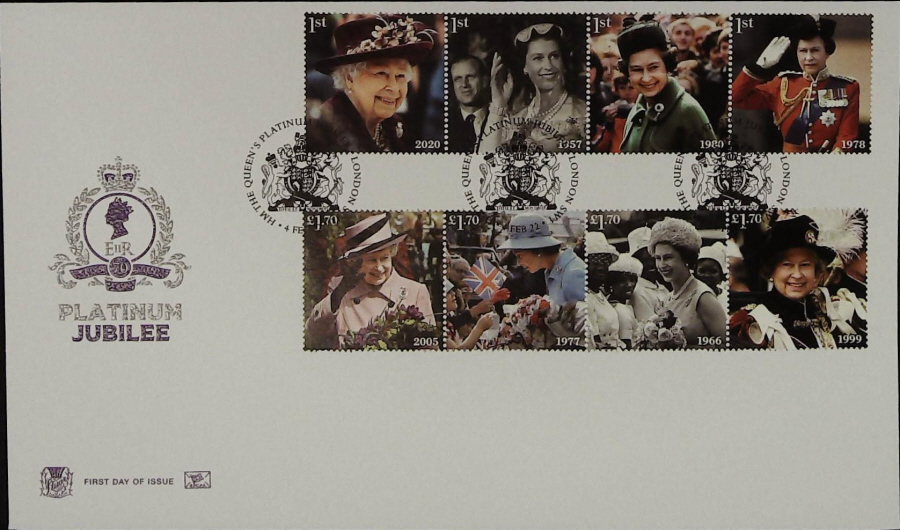 2022 QUEENS PLATINUM JUBILEE STUART FDC - 70 LONDON SW1A Postmark