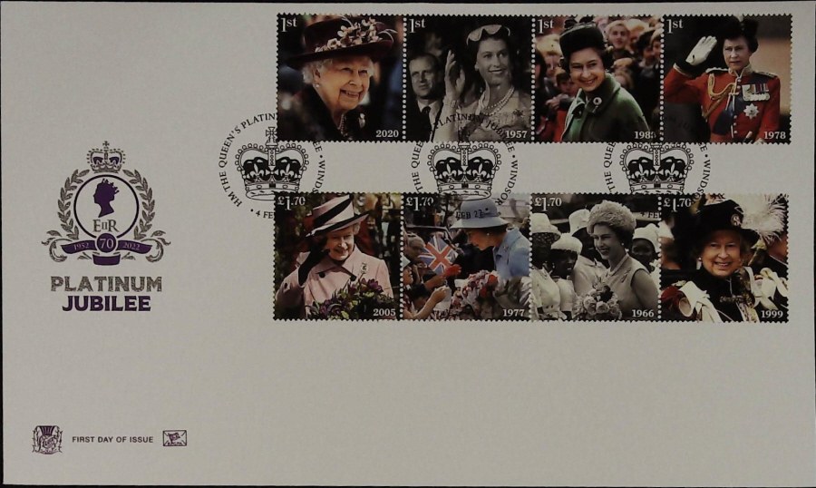 2022 QUEENS PLATINUM JUBILEE STUART FDC - WINDSOR Crown Postmark