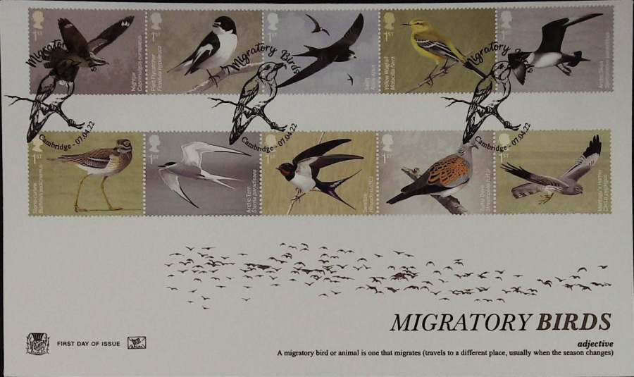 2022 Migratory Birds STUART FDC - Cambridge Postmark