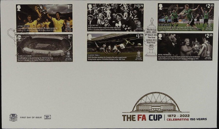 2022 The F A Cup Set SET STUART FDC - The Oval London SE11 First Final Postmark