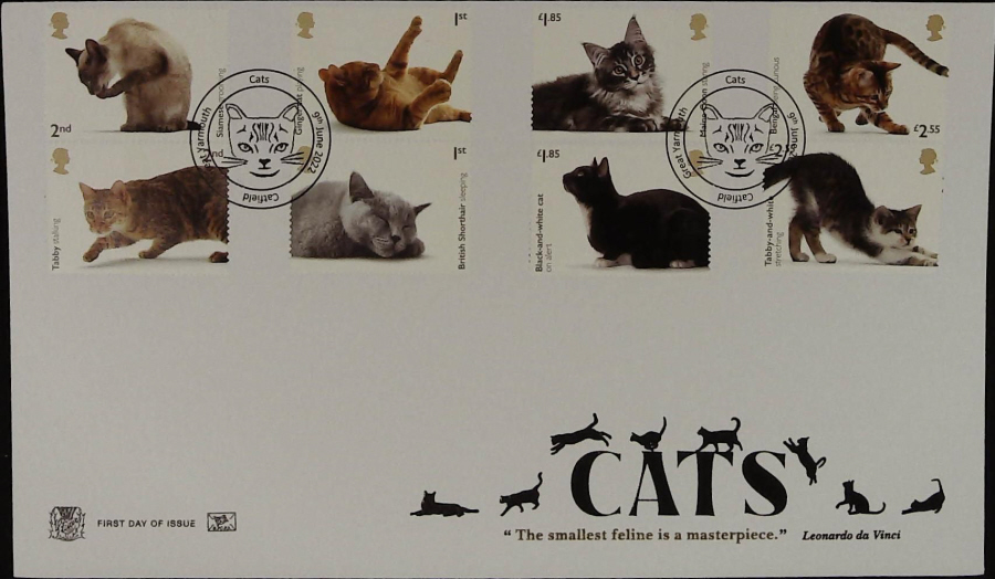 2022 CATS STUART FDC - CATFIELD , GREAT YARNMOUTH Postmark