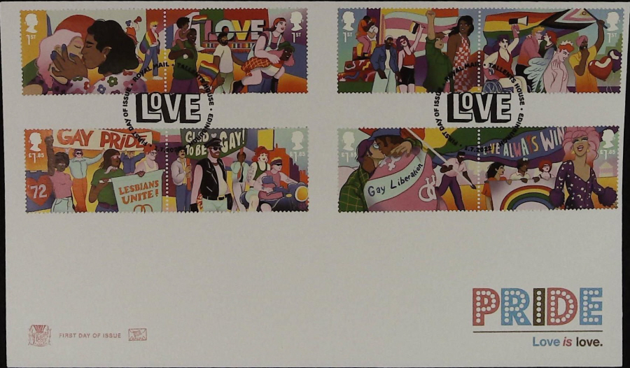 2022 PRIDE - STUART FDC - FDI TALLENTS HOUSE,EDINBURGH Postmark