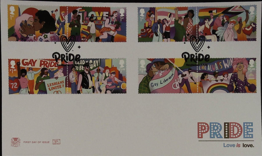 2022 PRIDE - STUART FDC -Machester (Heart) Postmark