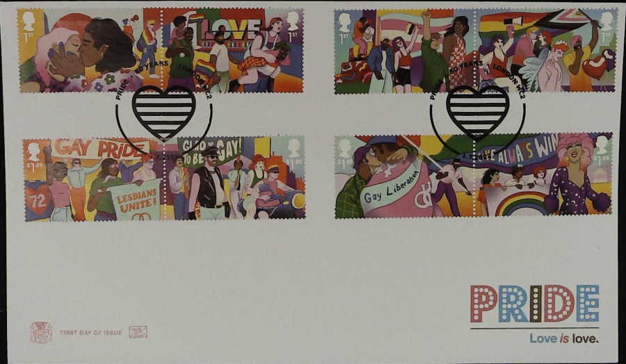 2022 PRIDE - STUART FDC - PRIDE 50 YEARS LONDON WC2 Postmark