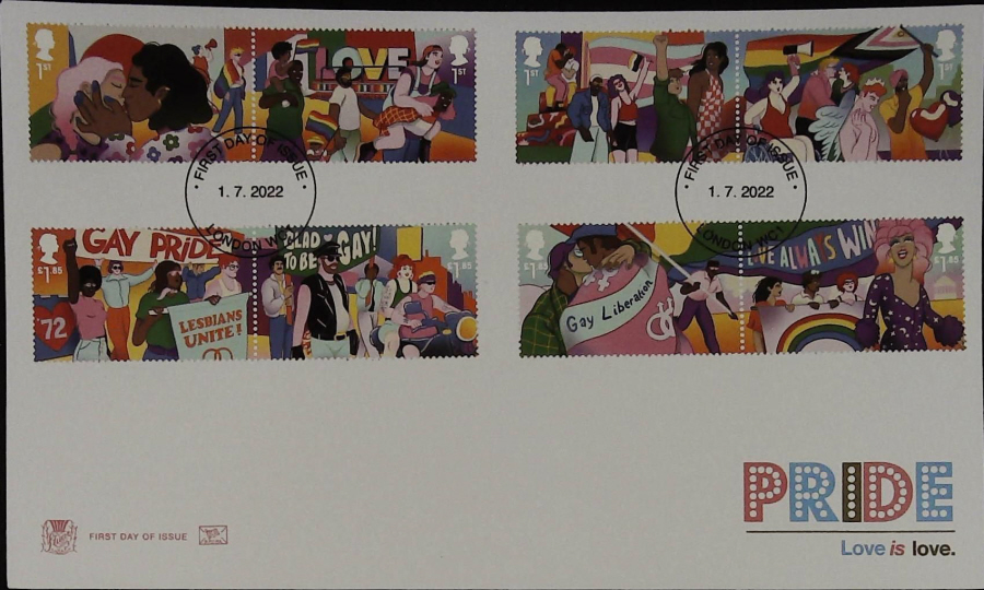 2022 PRIDE - STUART FDC - LONDON FDI NON PICTORIAL Postmark