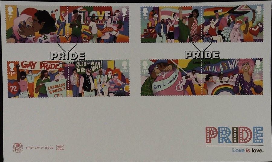 2022 PRIDE - STUART FDC - LONDON HEART Postmark