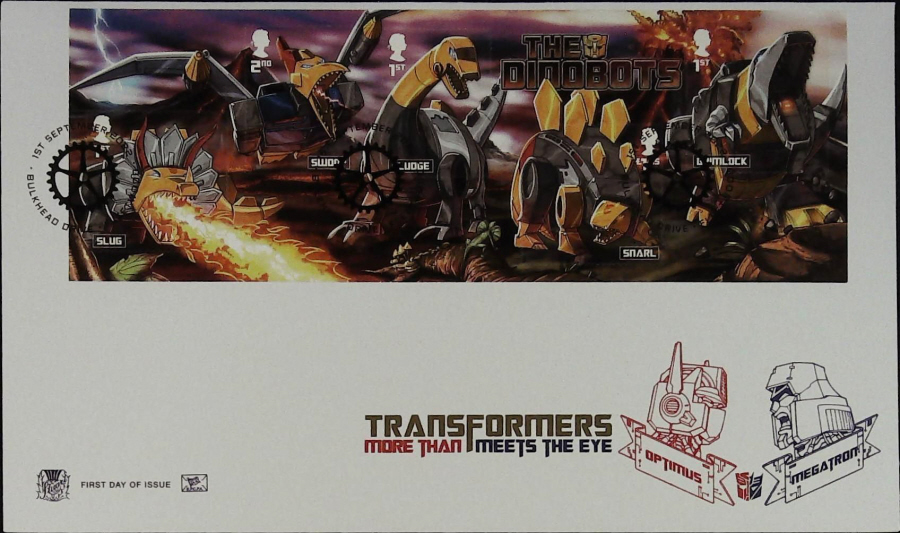 2022 TRANSFORMERS MINI SHEET STUART FDC -BULKHEAD DRIVE, FLEETWOOD Postmark