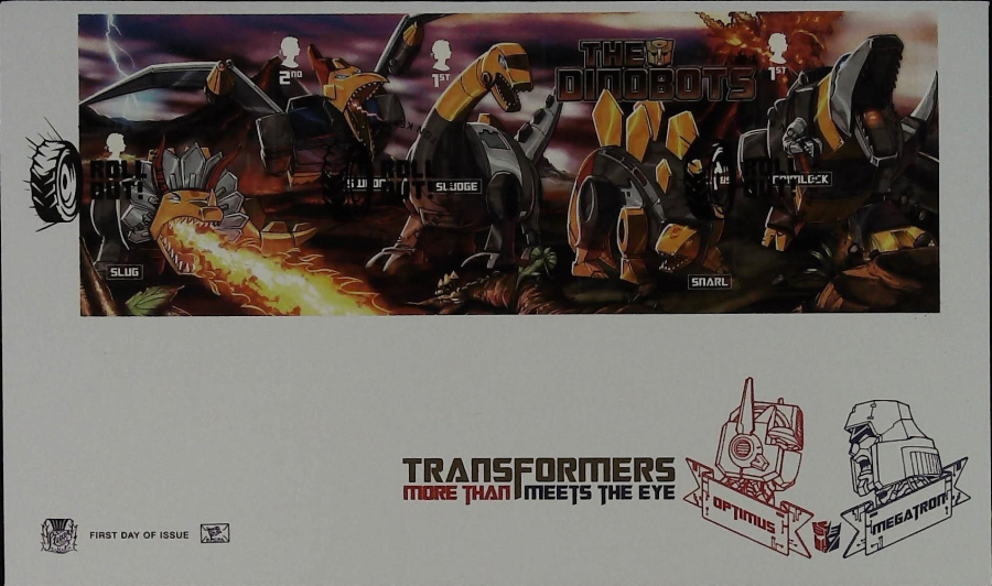 2022 TRANSFORMERS MINI SHEET STUART FDC -CYBER AVENUE, MILTON KEYNES Postmark