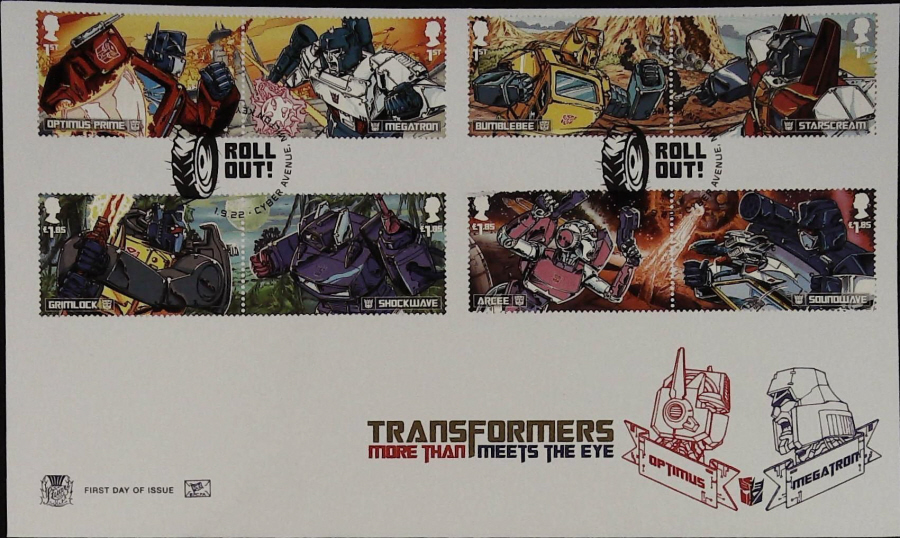 2022 TRANSFORMERS STUART FDC - Cyber Avenue, Milton Keynes Postmark