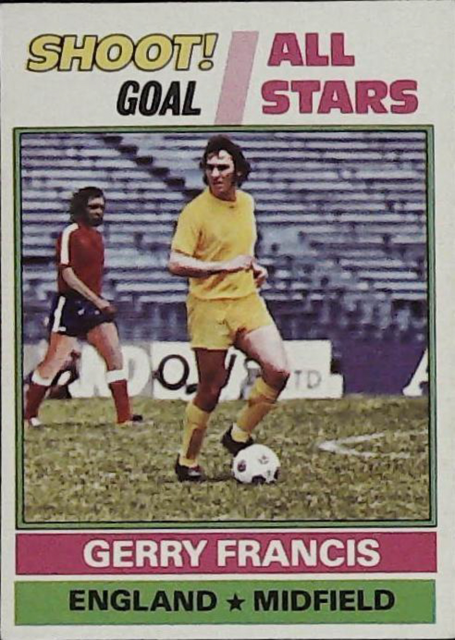 Topps UK Footballers Red Back 1977 All Stars No234 Gerry Francis Q P R