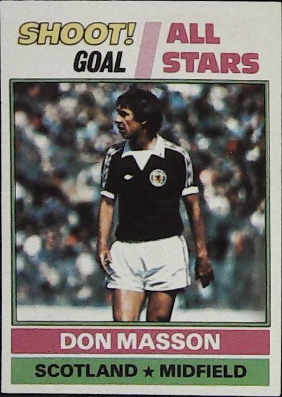 Topps UK Footballers Red Back 1977 All Stars No237 Don Masson Q P R