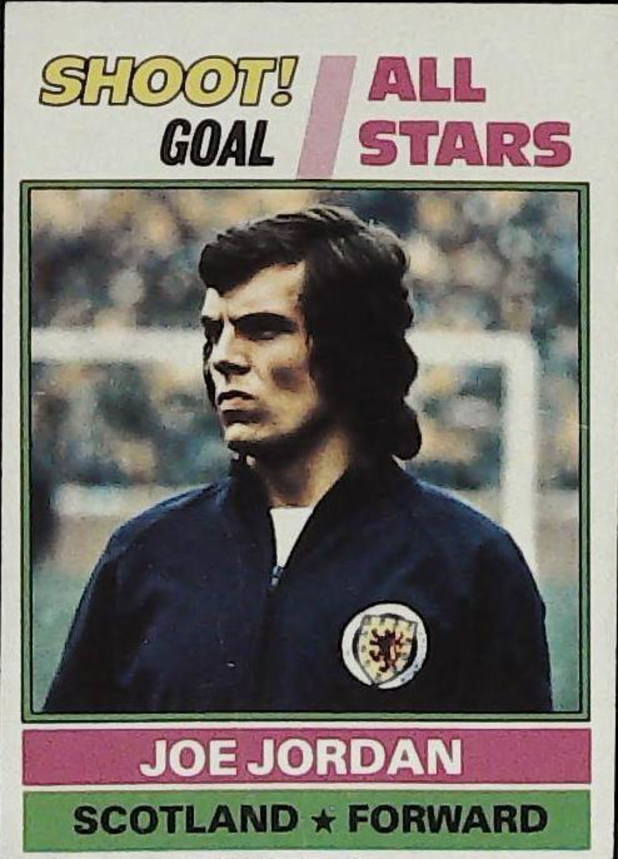 Topps UK Footballers Red Back 1977 All Stars No245 Joe Jordan Leeds