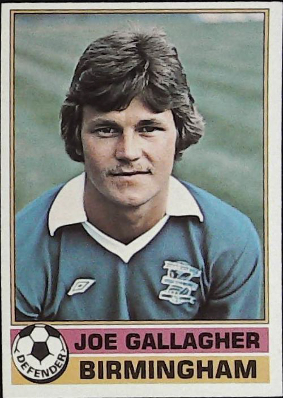 Topps UK Footballers Red Back 1977 Birmingham City No 148 Joe Gallagher