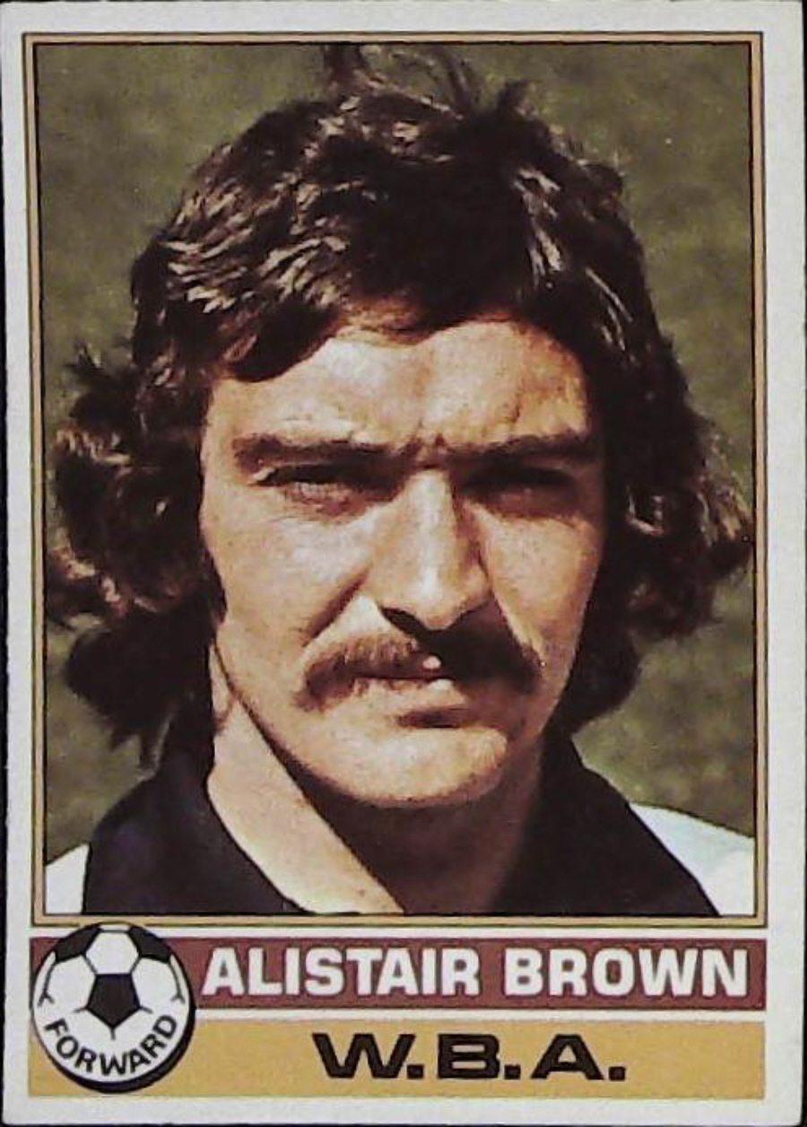 Topps UK Footballers Red Back 1977 W.B.A. No 227 Alistar Brown