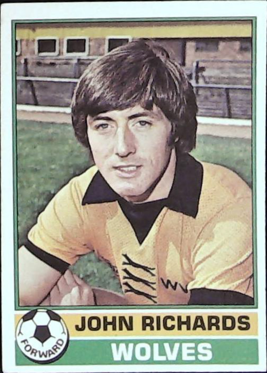 Topps UK Footballers Red Back 1977 Wolverhampton No 24 John Richards