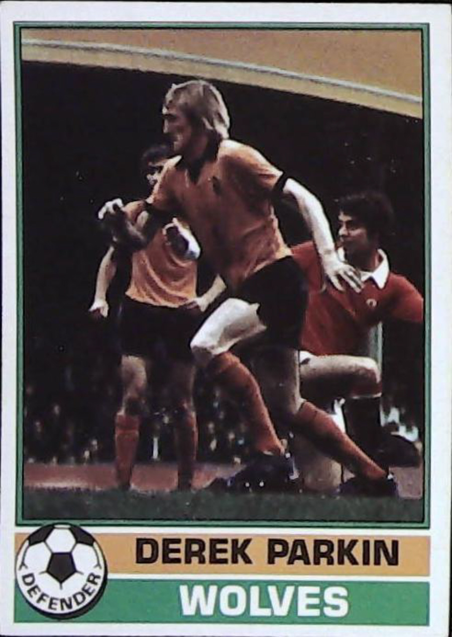 Topps UK Footballers Red Back 1977 Wolverhampton No 293 Derek Parkin