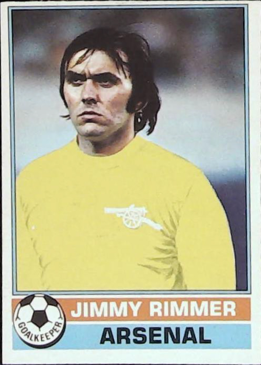 Topps UK Footballers Red Back 1977 Arsenal No 290 Jimmy Rimmer - Click Image to Close