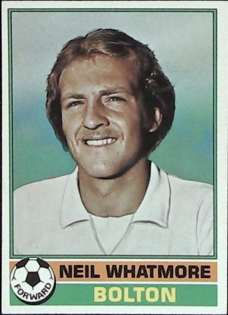 Topps UK Footballers Red Back 1977 Bolton No 77 Neil Whatmore - Click Image to Close
