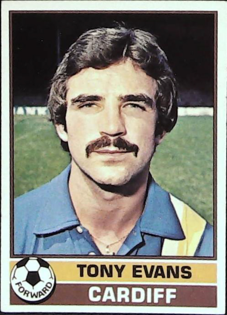 Topps UK Footballers Red Back 1977 CARDIFF CITY No 73 TONY EVANS - Click Image to Close