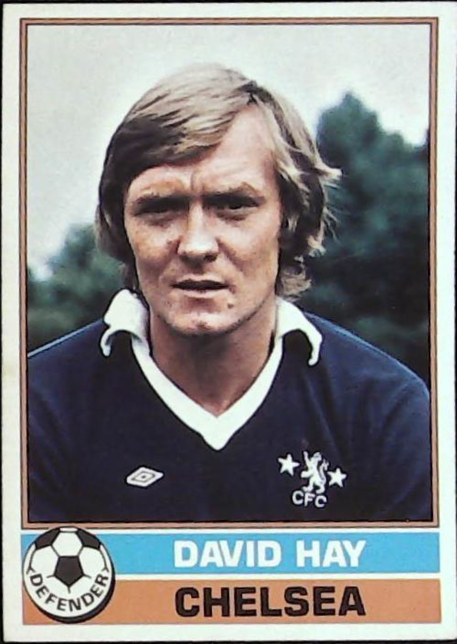 Topps UK Footballers Red Back 1977 CHELSEA No 318 DAVID HAY - Click Image to Close