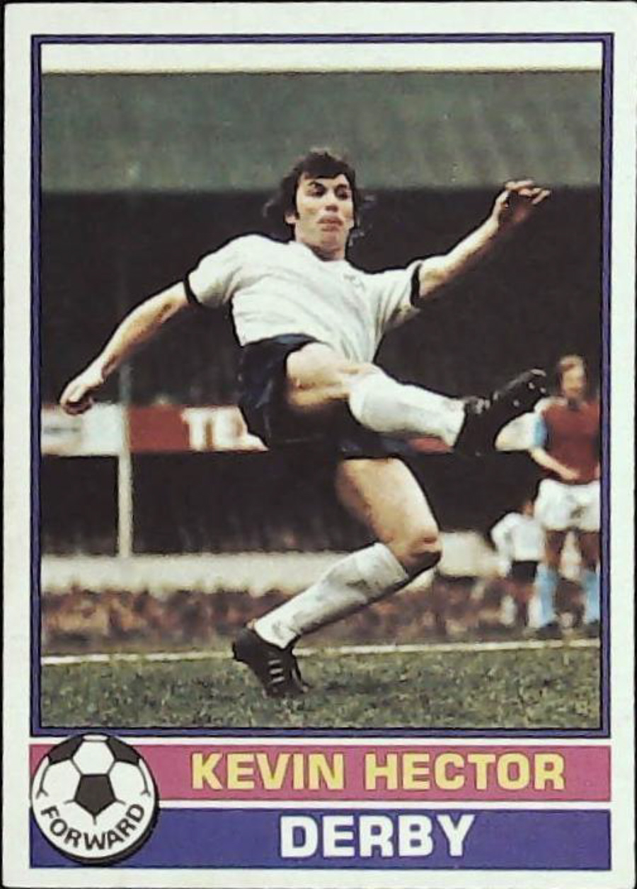 Topps UK Footballers Red Back 1977 DERBY NO 283 KEVIN HECTOR - Click Image to Close