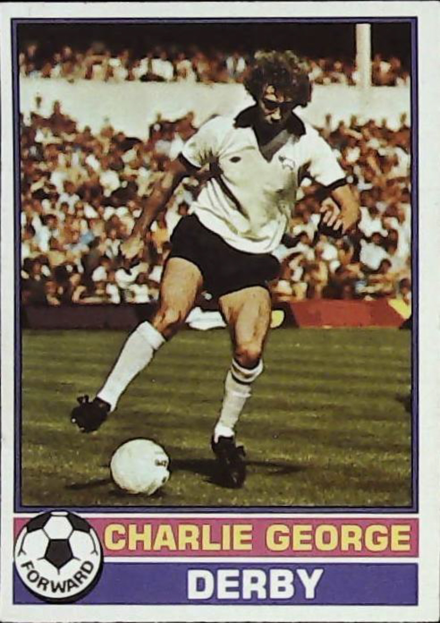 Topps UK Footballers Red Back 1977 DERBY NO 275 CHARLIE GEORGE - Click Image to Close