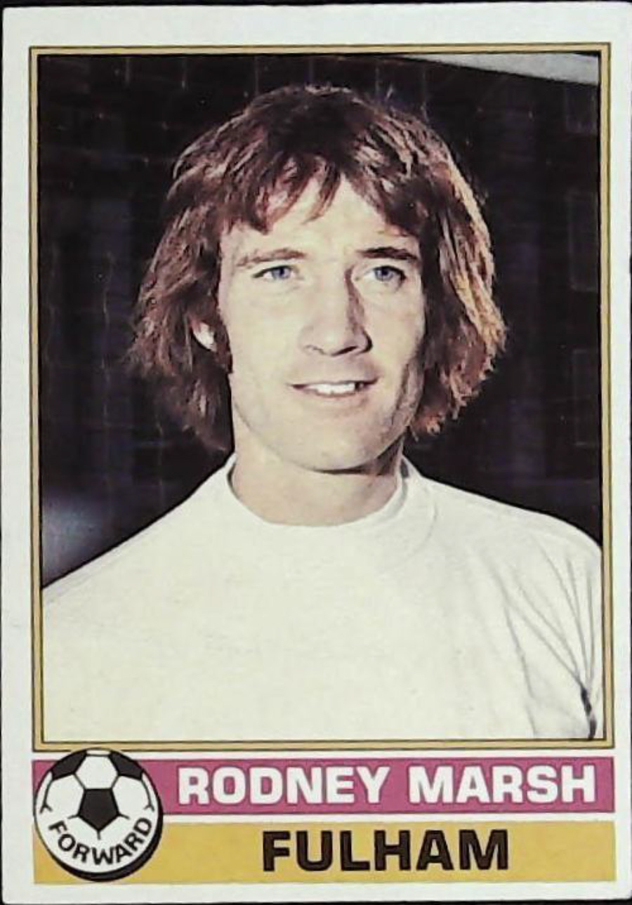 Topps UK Footballers Red Back 1977 FULHAM Nn 135 RODNEY MARSH