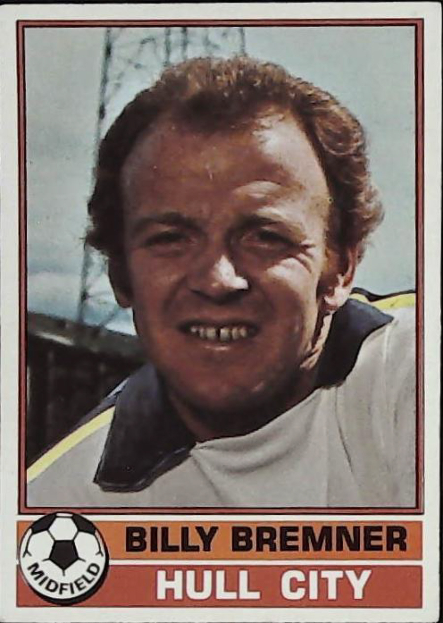 Topps UK Footballers Red Back 1977 HULL CITY No 296 BILLY BREMNER