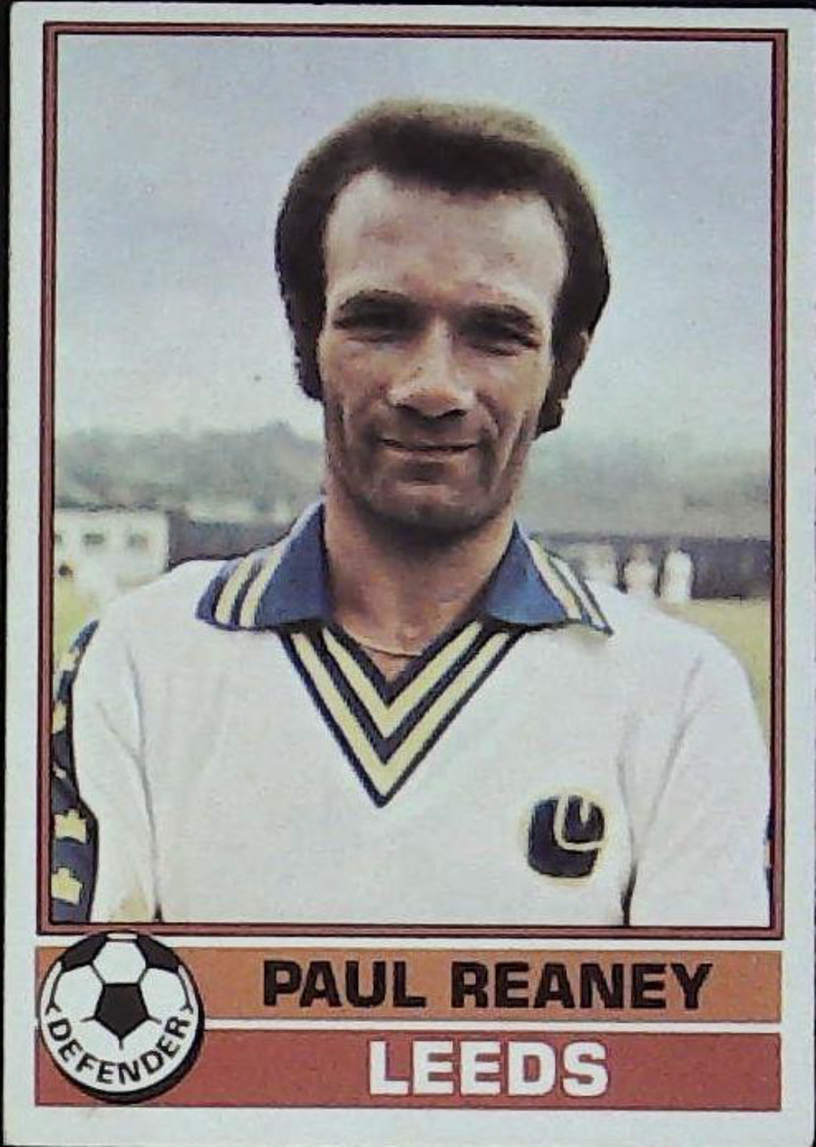 Topps UK Footballers Red Back 1977 LEEDS UNIITED No169 PAUL REANEY