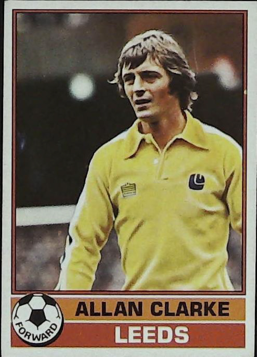 Topps UK Footballers Red Back 1977 LEEDS UNIITED No 319 ALLAN CLARKE