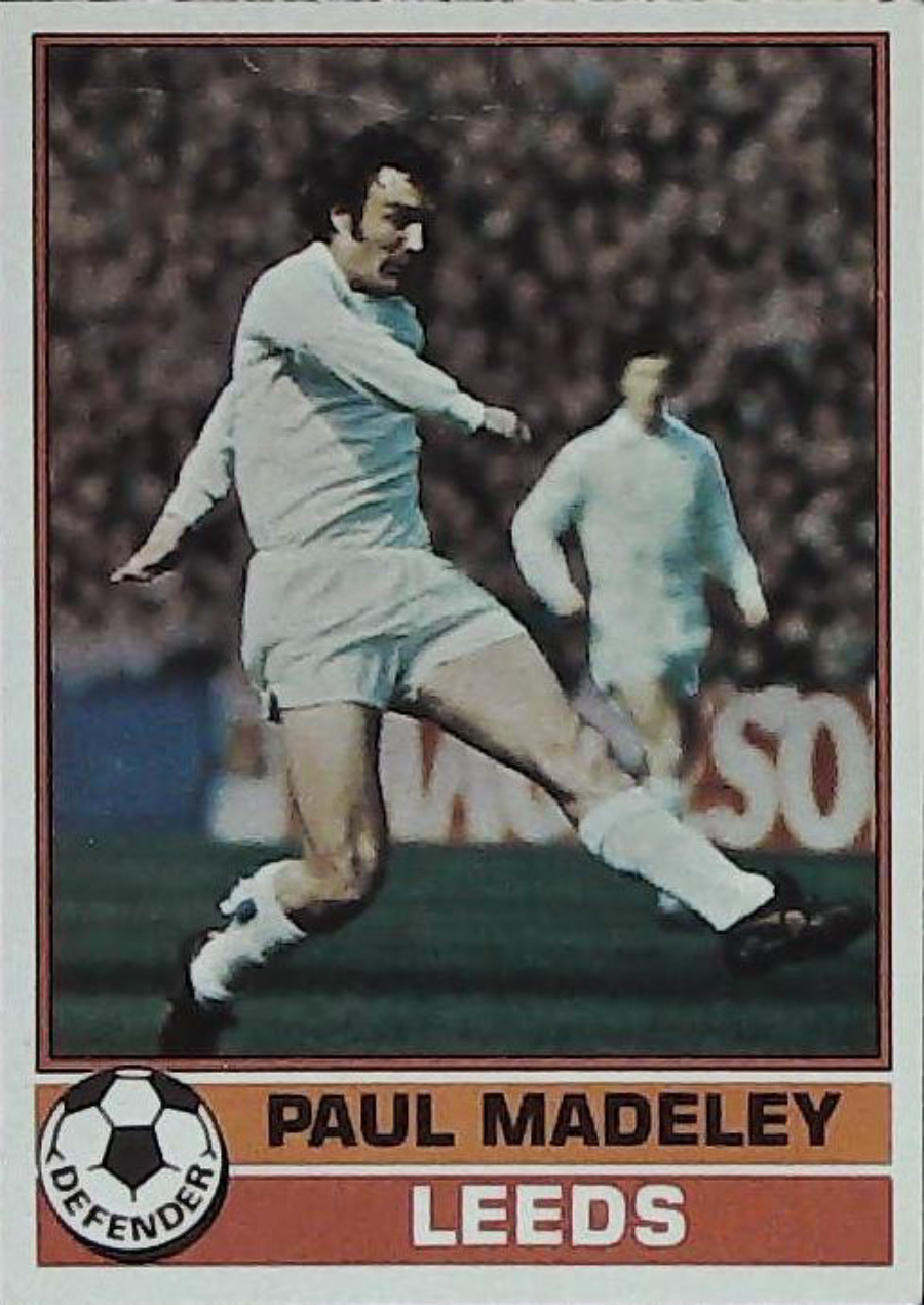 Topps UK Footballers Red Back 1977 LEEDS UNIITED No 30 PAUL MADELEY
