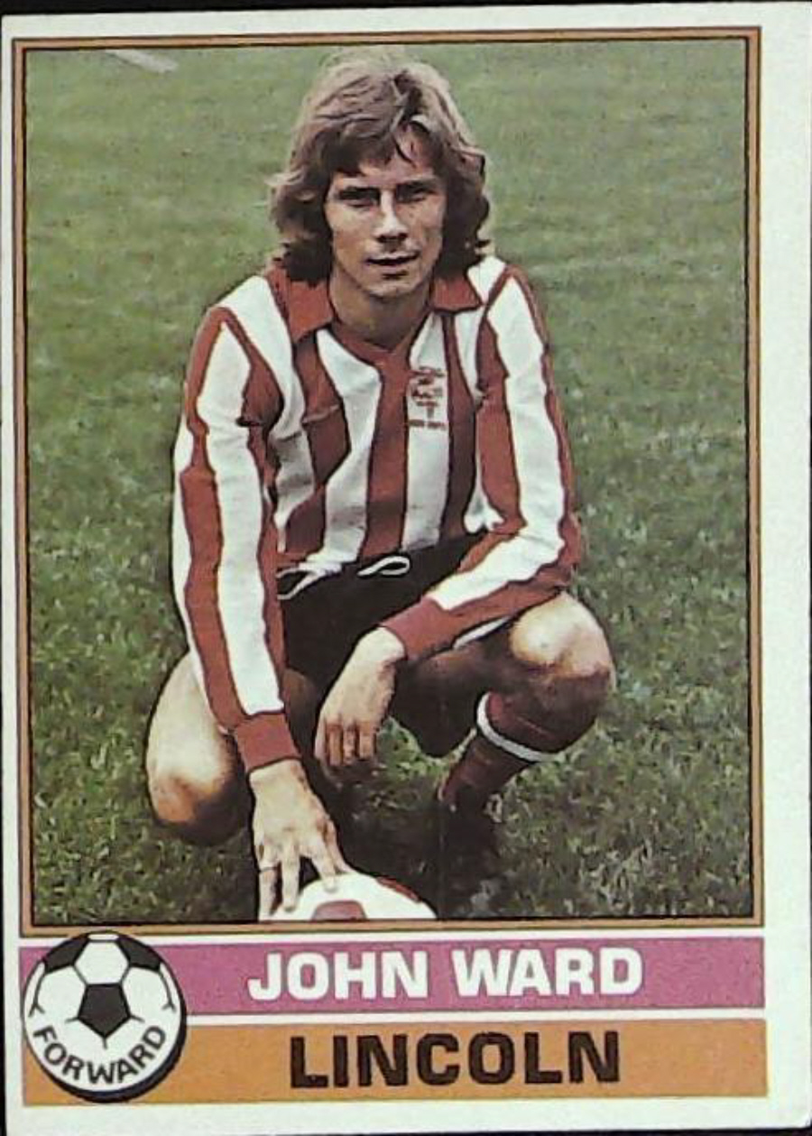 Topps UK Footballers Red Back 1977 LINCOLN No 87 JOHN WARD