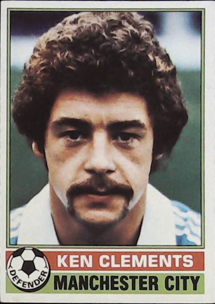 Topps UK Footballers Red Back 1977 MANCHESTER CITY No 99 KEN CLEMENTS - Click Image to Close