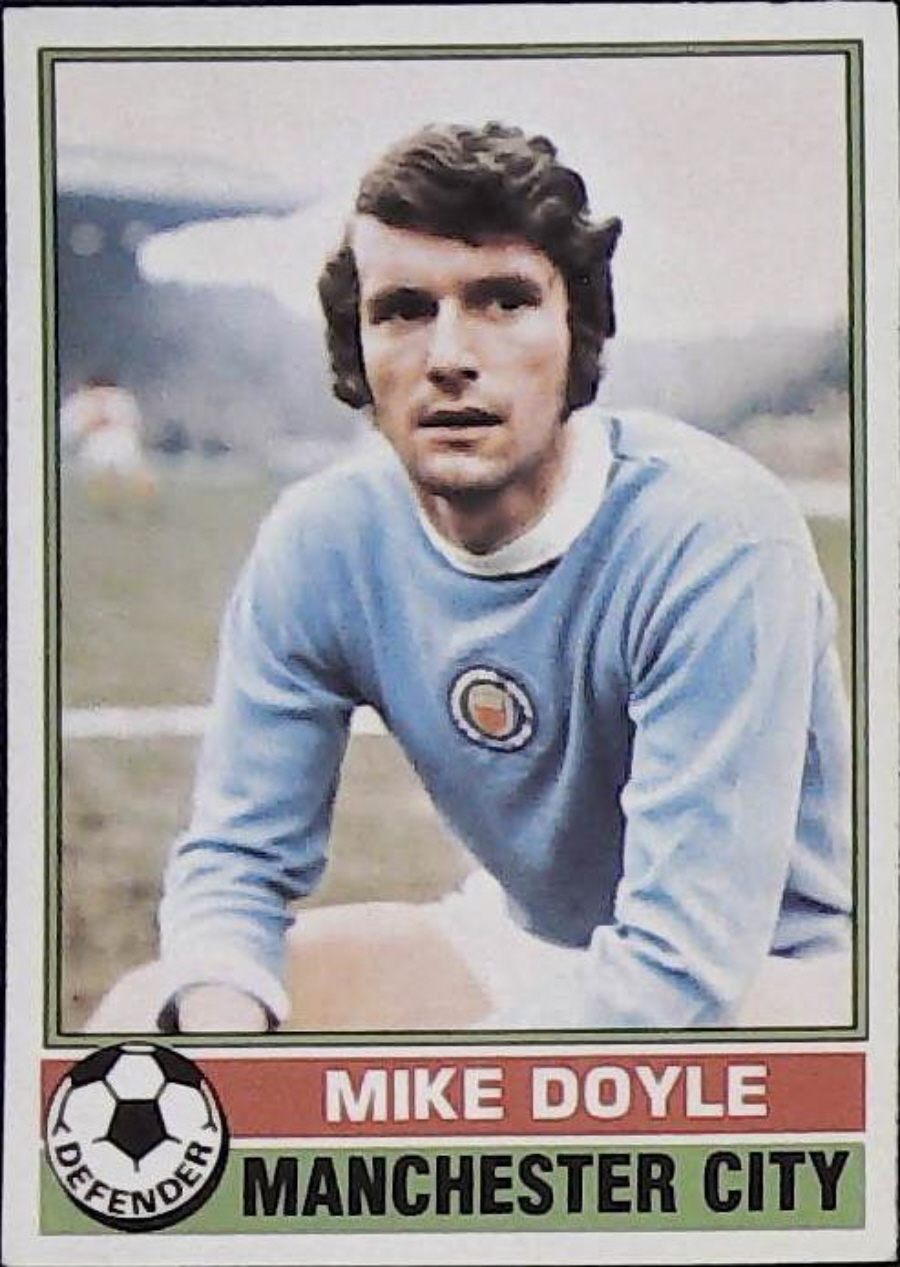 Topps UK Footballers Red Back 1977 MANCHESTER CITY No 130 MIKE DOYLE - Click Image to Close