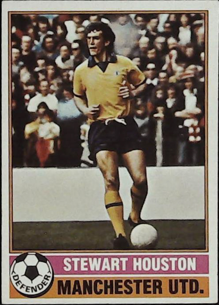 Topps UK Footballers Red Back 1977 MANCHESTER UNITED No 191 STEWART HOUSTON