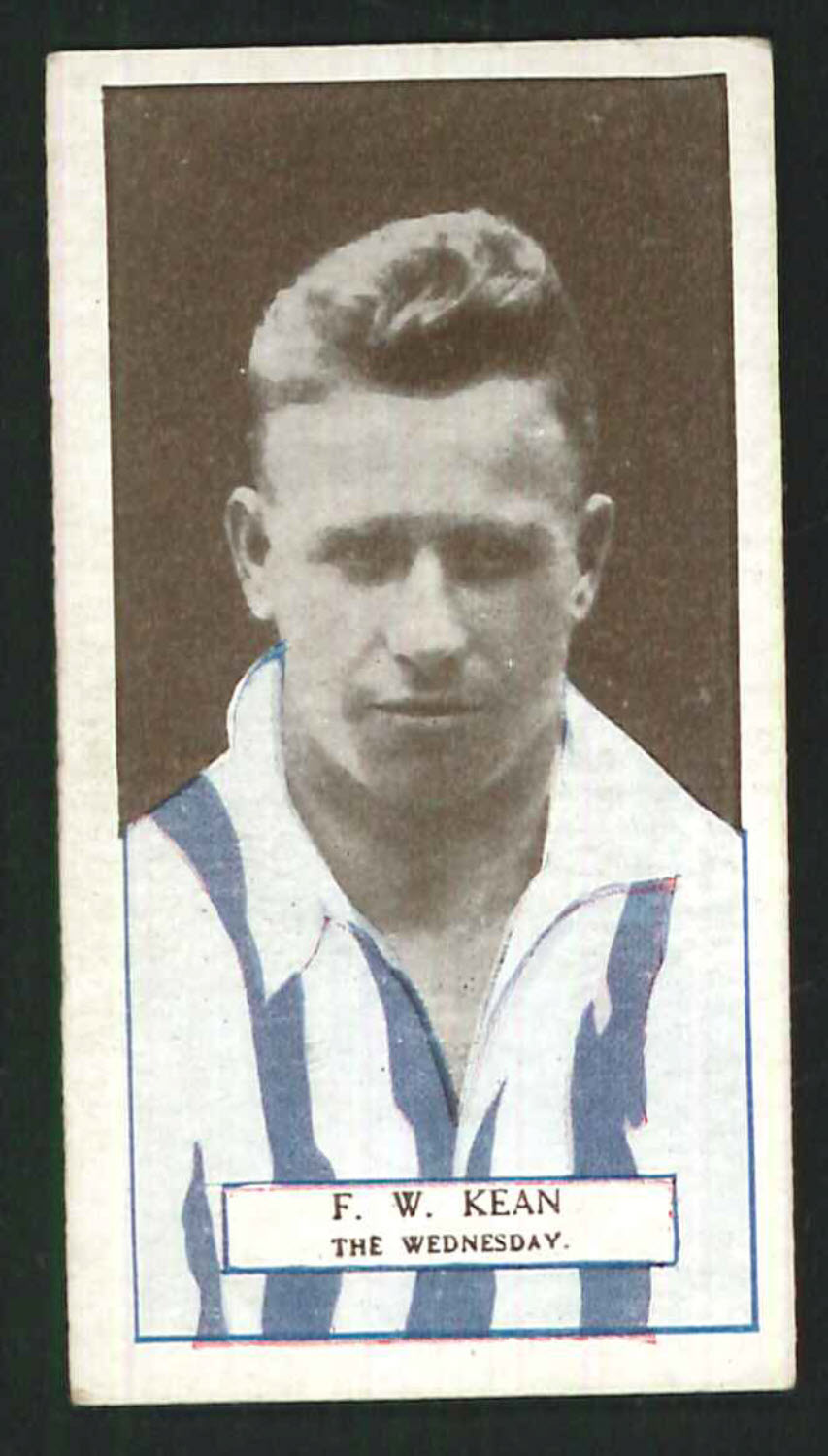 Pattreiouex Footballers Series No 98 F W Kean The Wednesday "Sheffield" - Click Image to Close