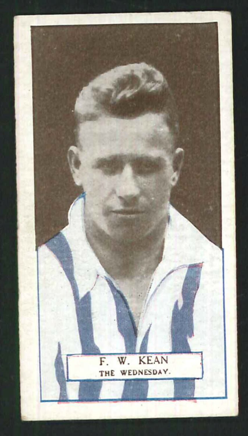 Pattreiouex Footballers Series No 98 F W Kean The Wednesday "Sheffield"