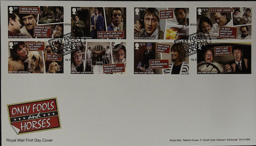 2021 Only Fools & Horses Set FDC Royal Mail - F D I London SE 15 Postmark