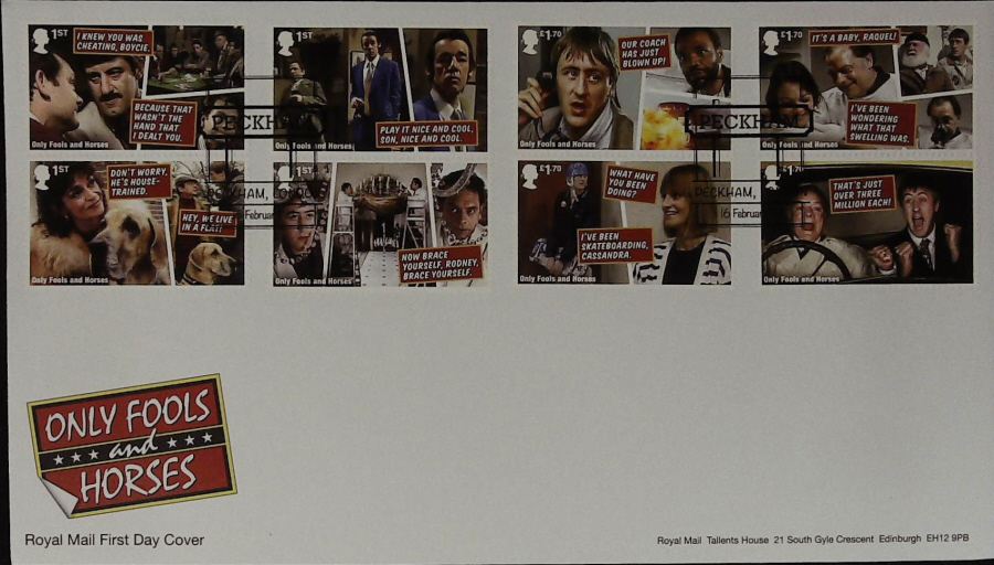 2021 Only Fools & Horses Set FDC Royal Mail -( Road Sign ) Peckham London Postmark - Click Image to Close