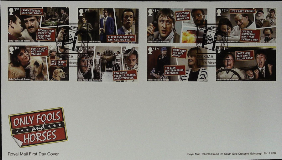 2021 Only Fools & Horses Set FDC Royal Mail -( Suitcase ) Peckham London Postmark