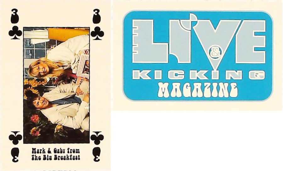 Live & Kicking Magazine Playing Card 3 Clubs Mar & Gaby from Big Breakfast